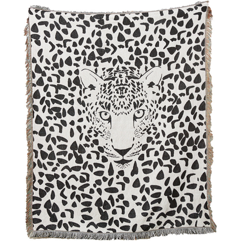 Artistic Leopard Print Throw Blanket