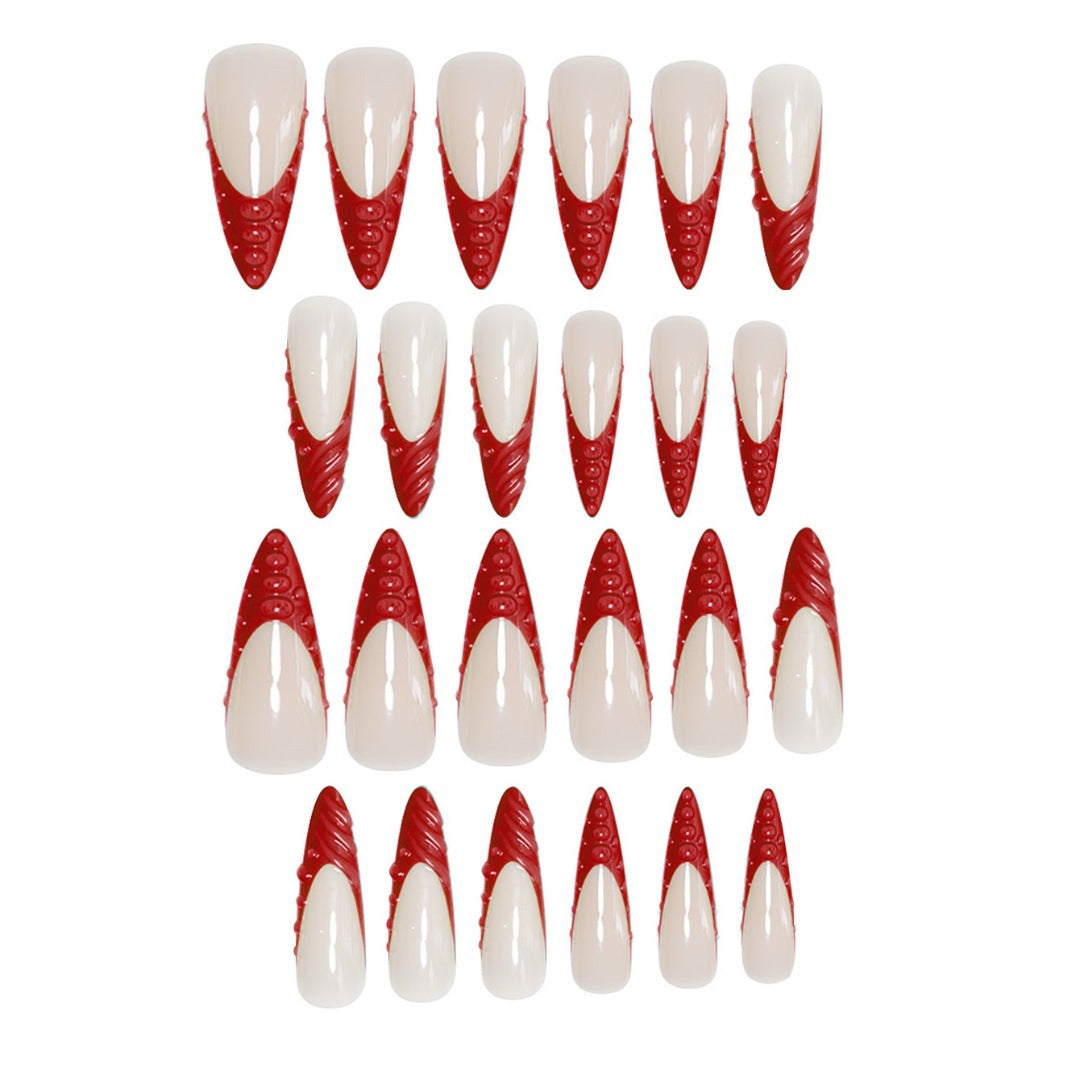 Decorative Sculpted Stiletto Press-On Nails Kalsten