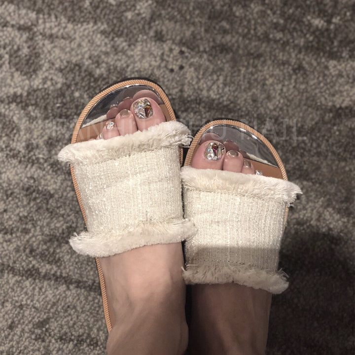 Decorative Rhinestone Press-On Toenails 1790727032