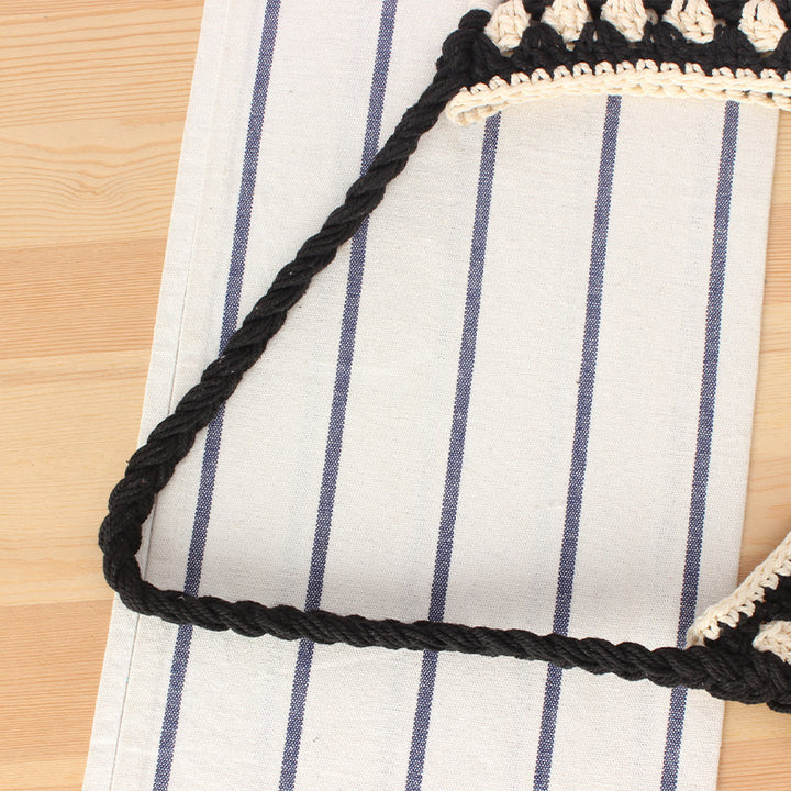 Handbag with artistic macrame design and durable inner bag Kalsten