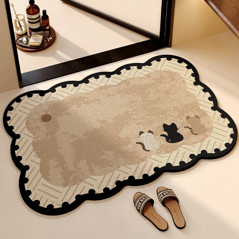 Decorative Cat-Shaped Bath Mat