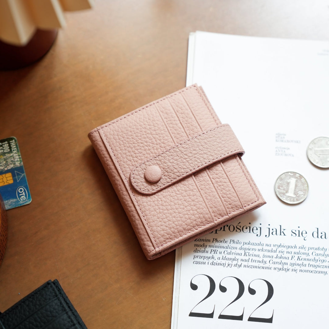 RFID-Blocking Compact Leather Wallet