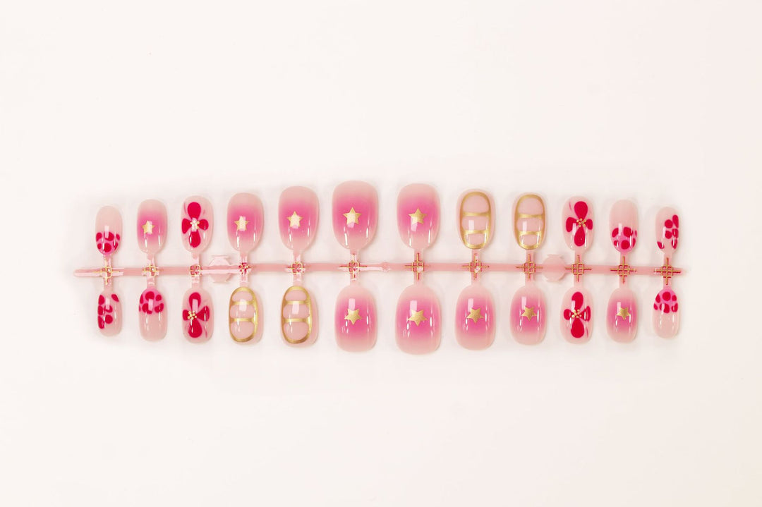 Artifical nails with elegant flower design Kalsten
