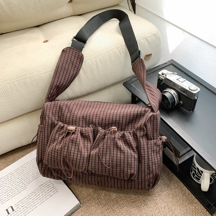 Multi-Pocket Utility Shoulder Bag