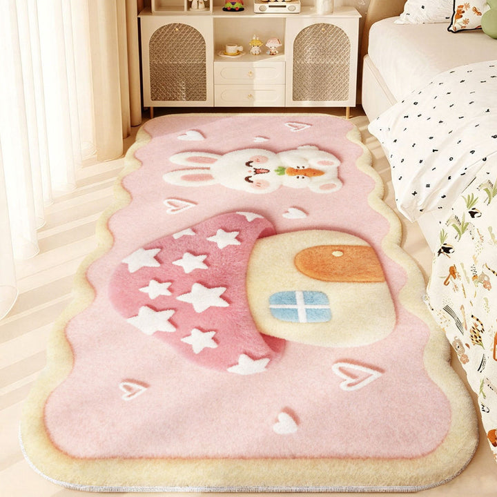 Cute Cartoon Animal-Themed Plush Area Rug
