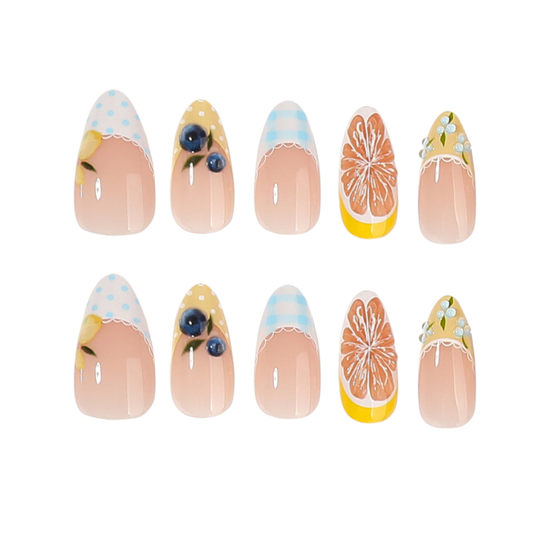 Artistic Nail Extensions with Creative Floral Design Kalsten