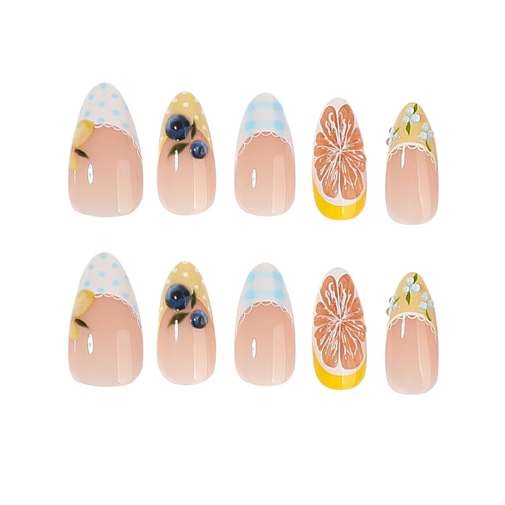 Artistic Nail Extensions with Creative Floral Design Kalsten