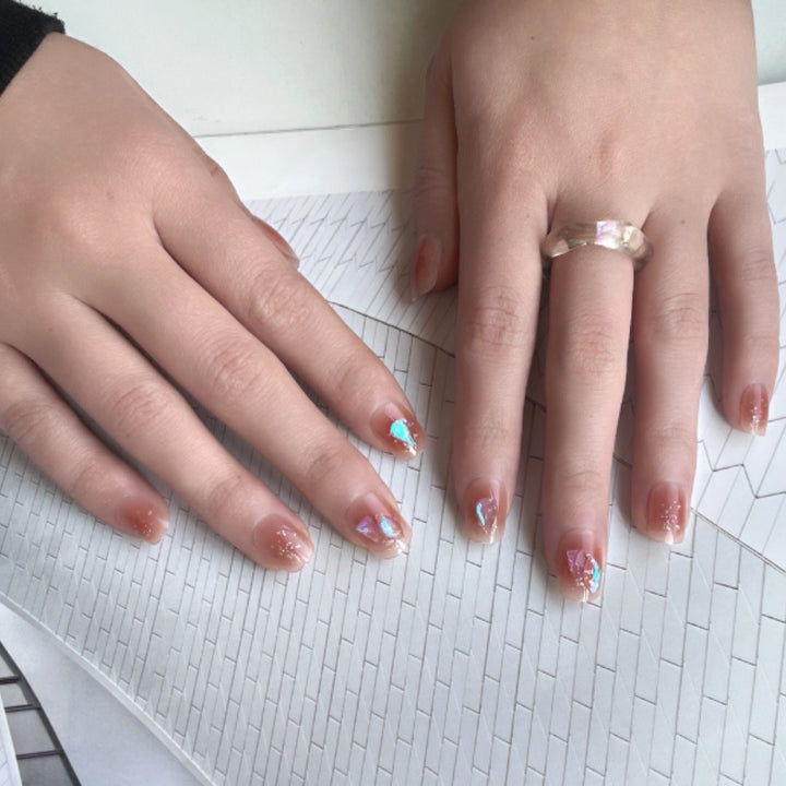Artistic Nail Design Press-On Set with Crystal Accents Kalsten