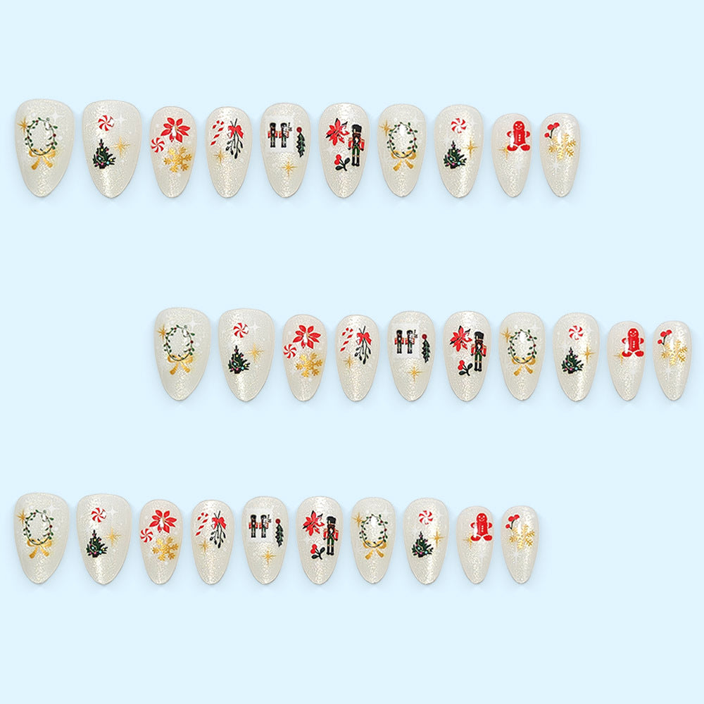 Artificial nails with festive Christmas designs Kalsten