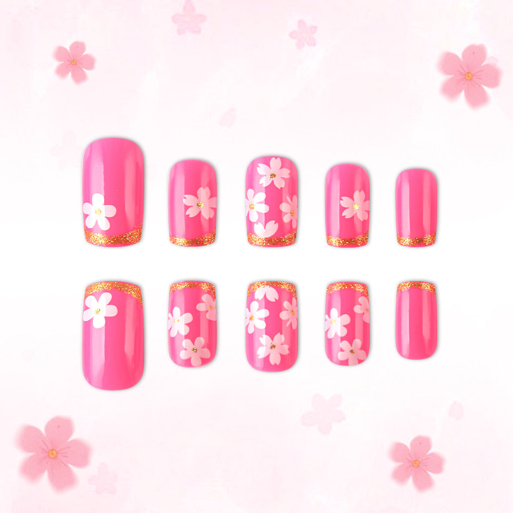 Floral Gel Nail Art Design Kalsten