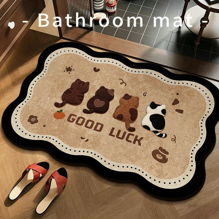 Playful Cartoon Bath Mat Kalsten