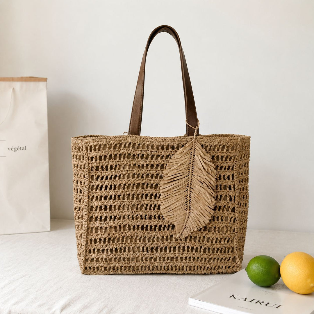 Handcrafted Beach Bag Made from Natural Materials Kalsten