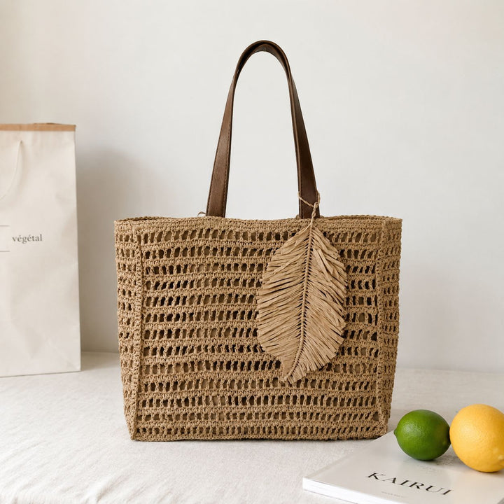 Handcrafted Beach Bag Made from Natural Materials Kalsten