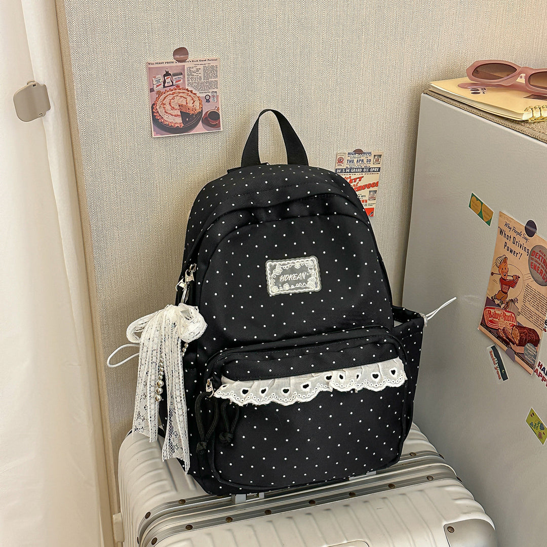 Charming Polka Dot Patterned Backpack Kalsten