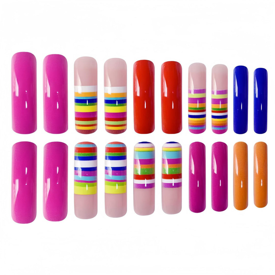 Creative Multi-Color Nail Art Extensions Kalsten