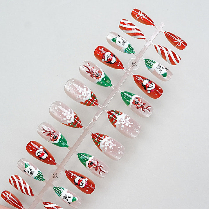 Festive Holiday Themed Press-On Nail Set Kalsten