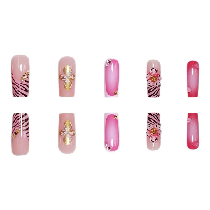 Decorative 3D Floral Nail Art Extensions Kalsten