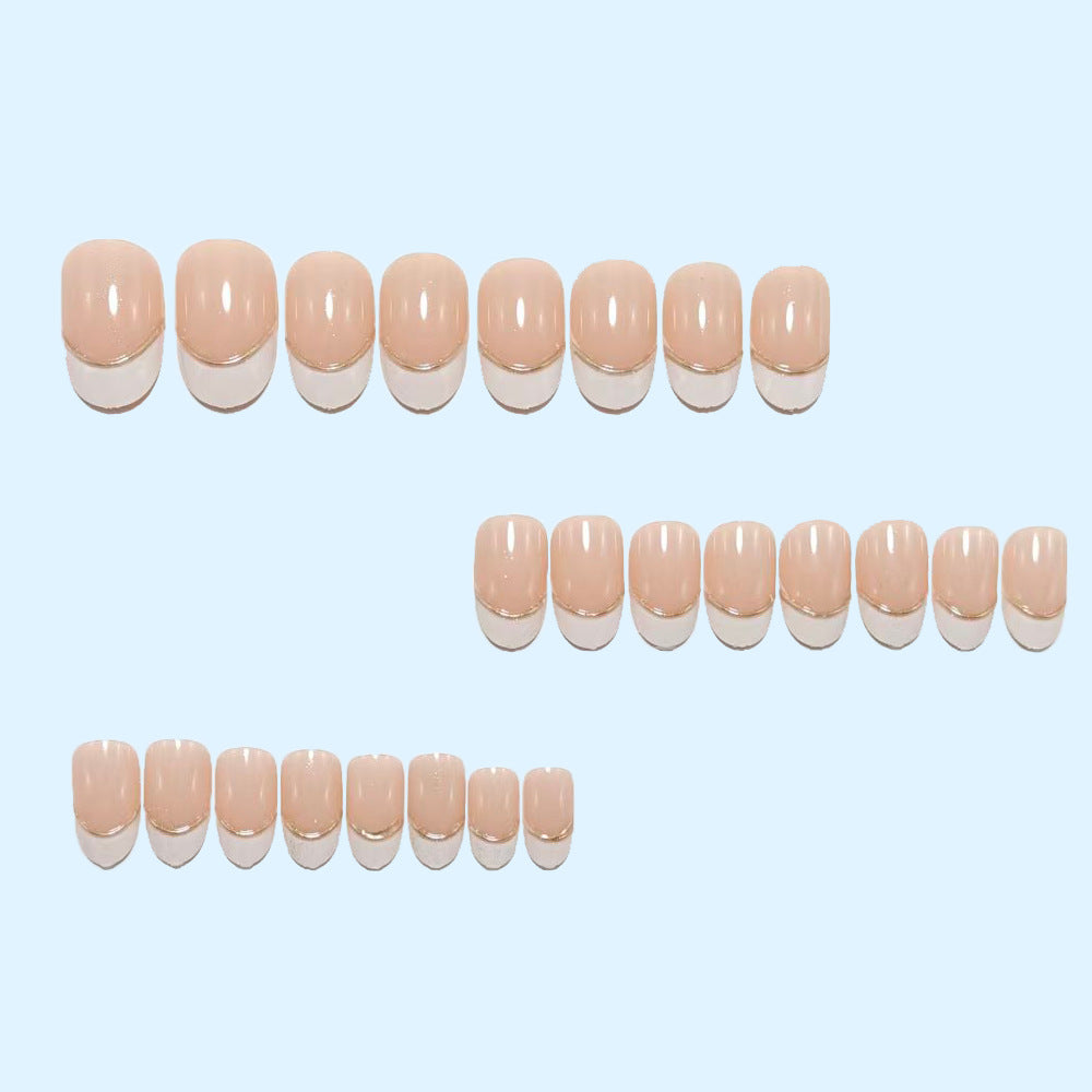 Acrylic Nail Set with Elegant French Manicure Kalsten
