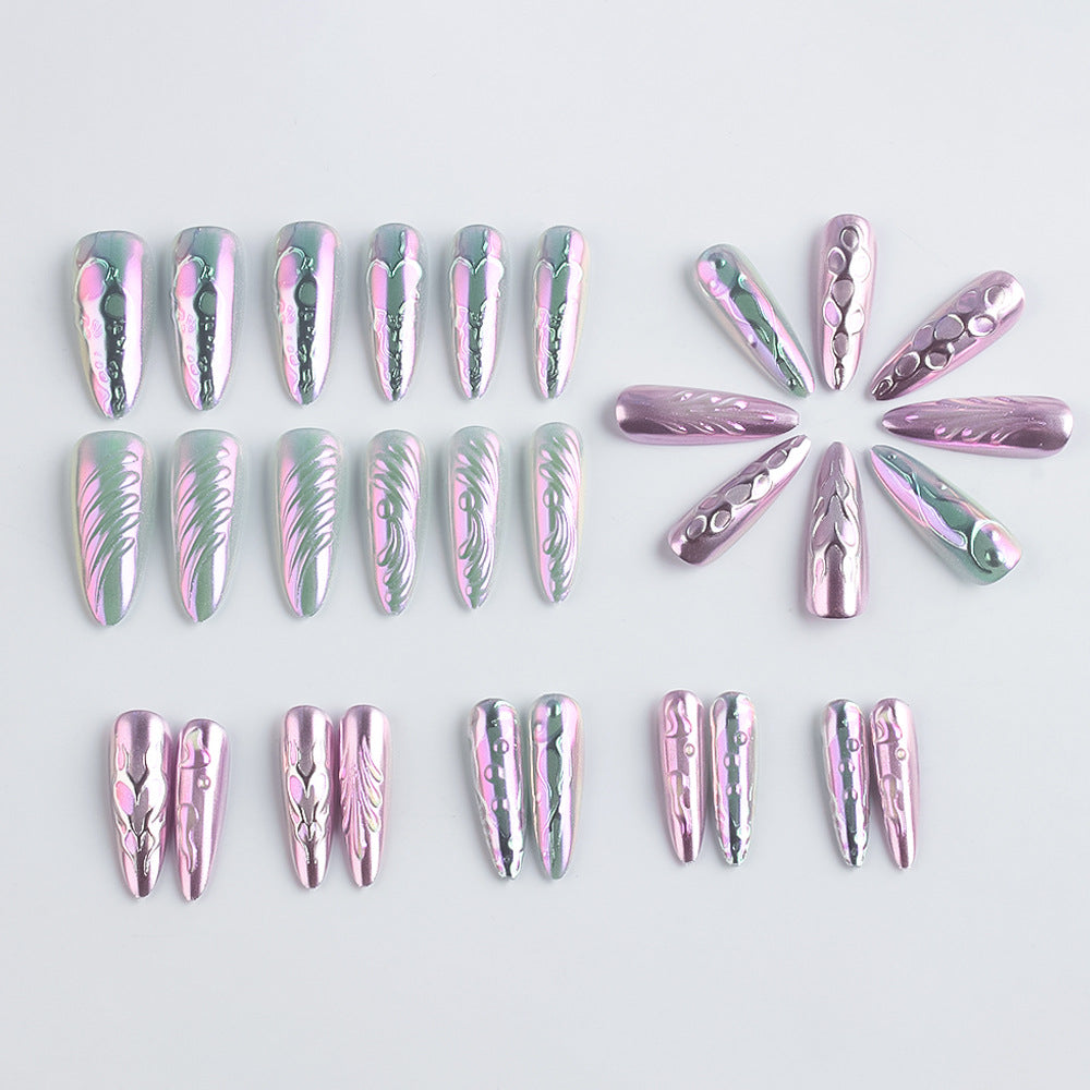 Artistic Metallic Gel Nail Art Design Kalsten