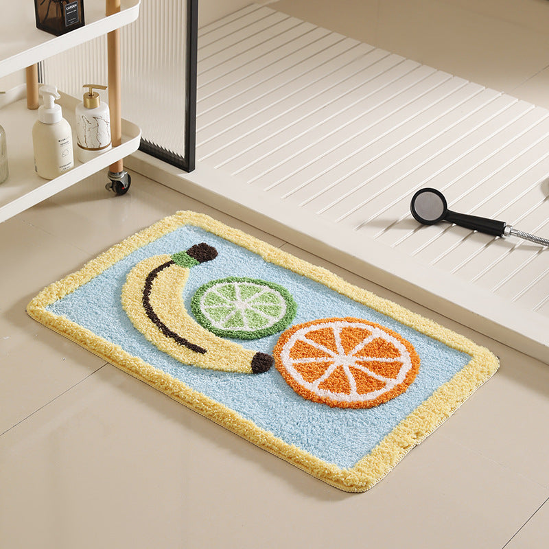 Decorative Fruit-Themed Bath Rug Kalsten