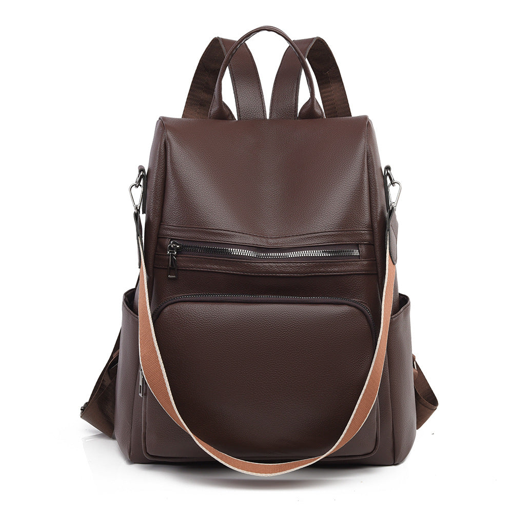 Structured Leather Travel Backpack Kalsten