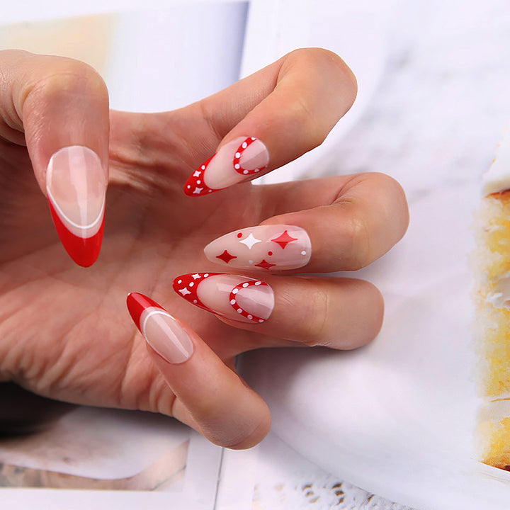 Artificial nails with floral minimalism Kalsten