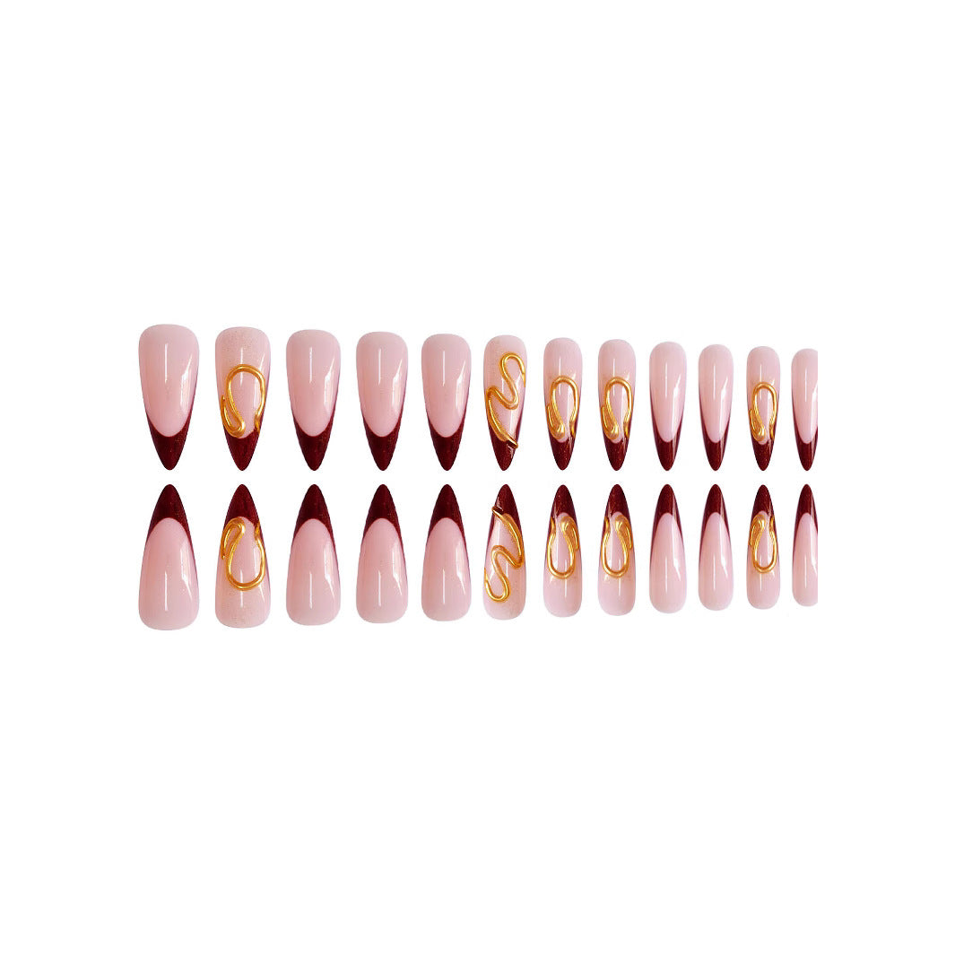 Artistic Stiletto Press-On Nail Design Kalsten