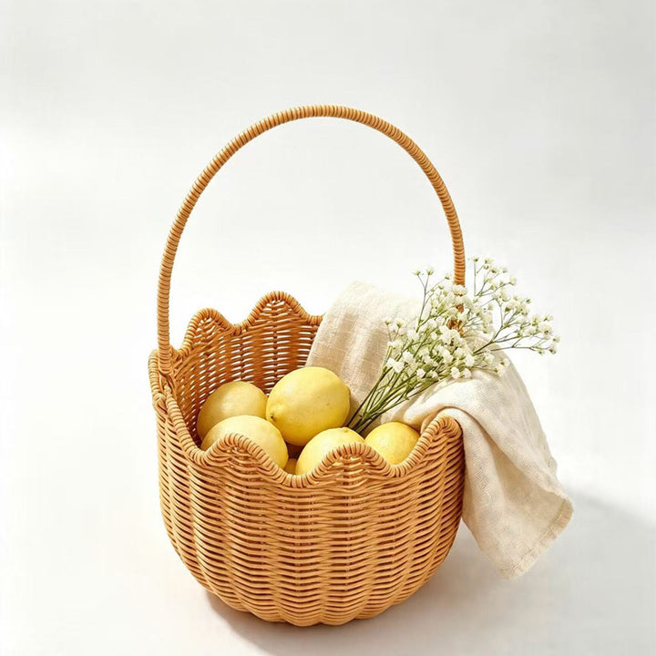 Scalloped Woven Storage Basket Kalsten