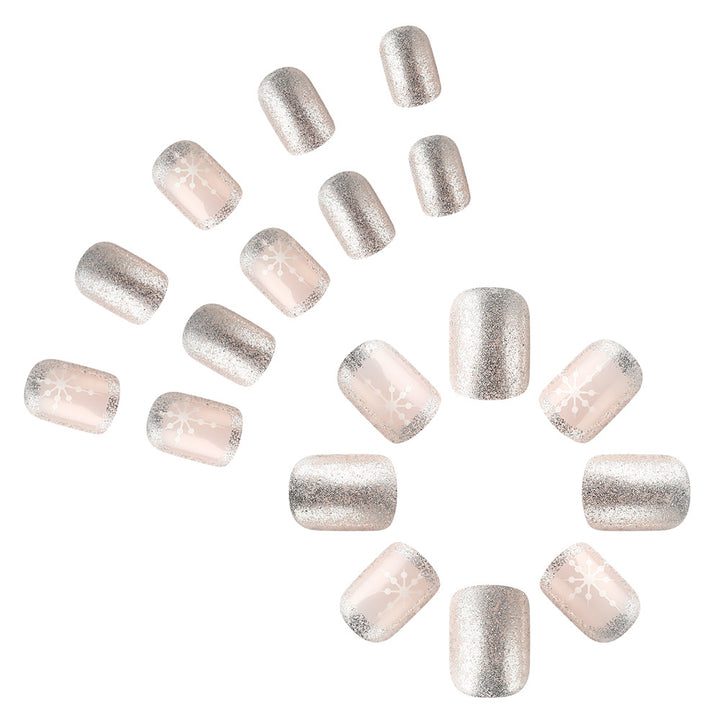 Glittery Snowflake Nail Art Set Kalsten