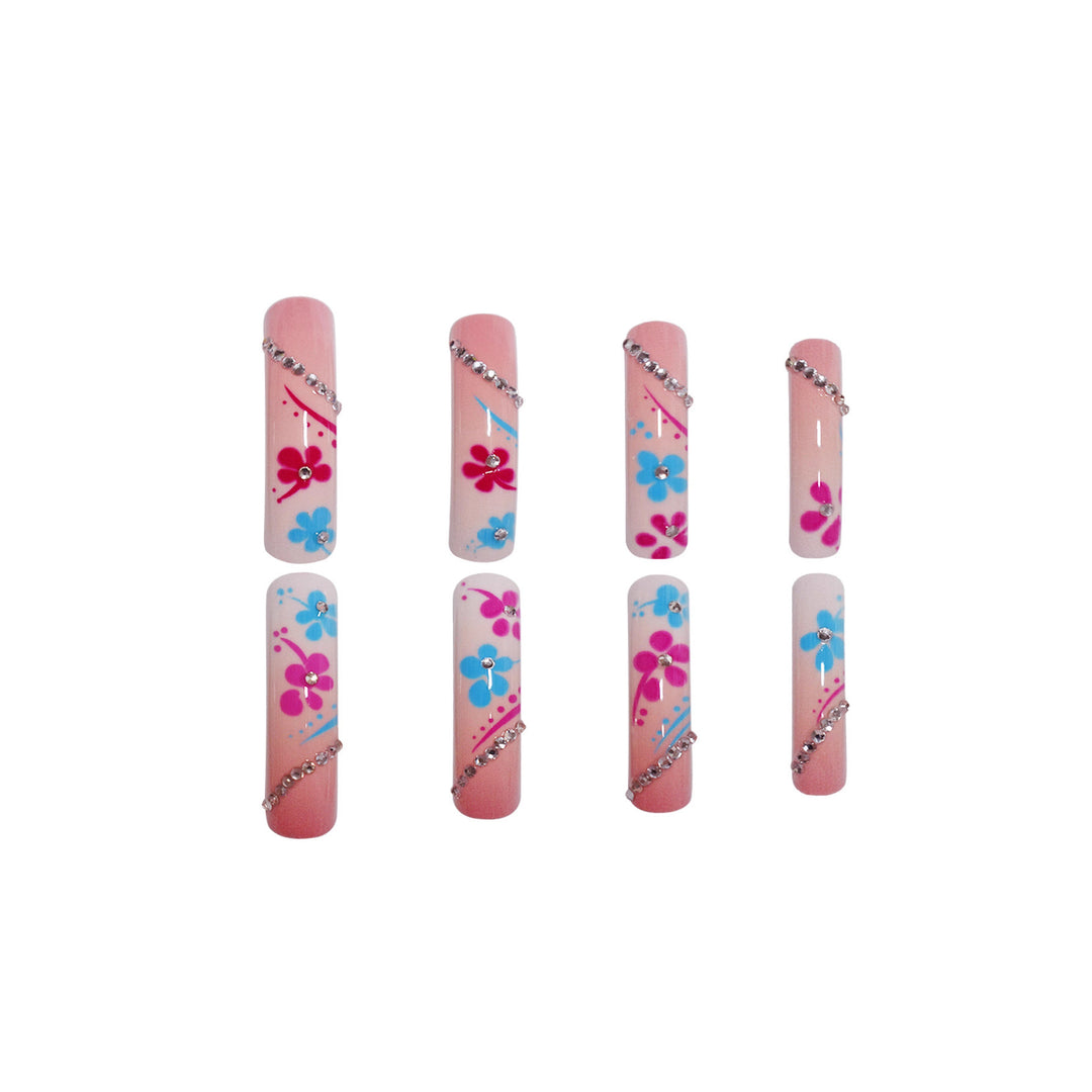 Artfully Designed Floral Press-On Nails Kalsten