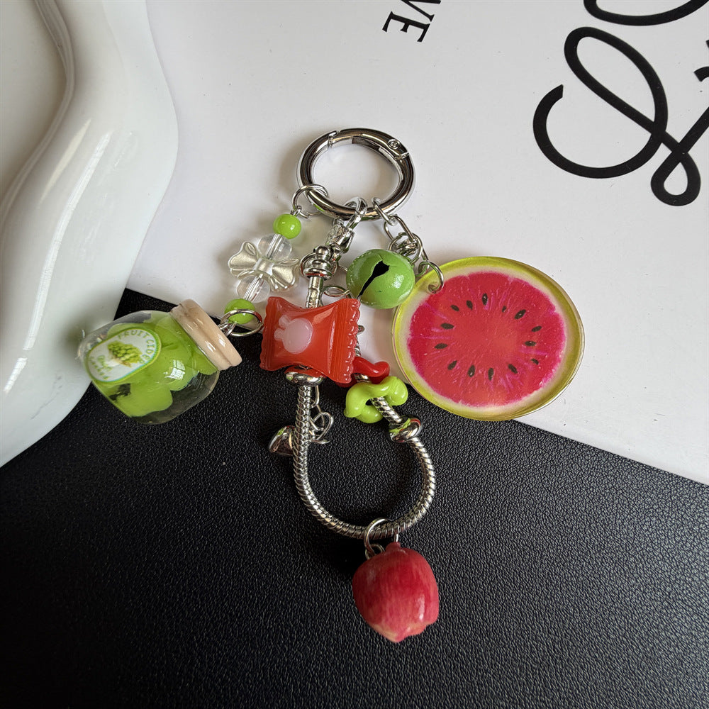 Decorative Strawberry-Themed Charm Keychain Kalsten
