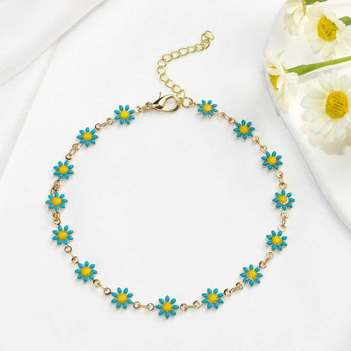 Colorful Floral Chain Bracelet Kalsten