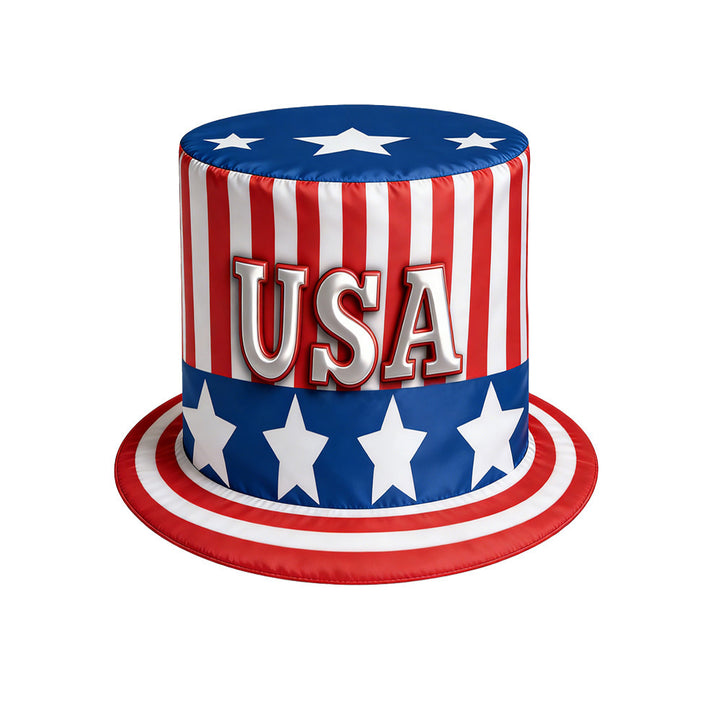 Women's nan Patriotic oversized novelty top hat with foam core and adjustable inner band Kalsten