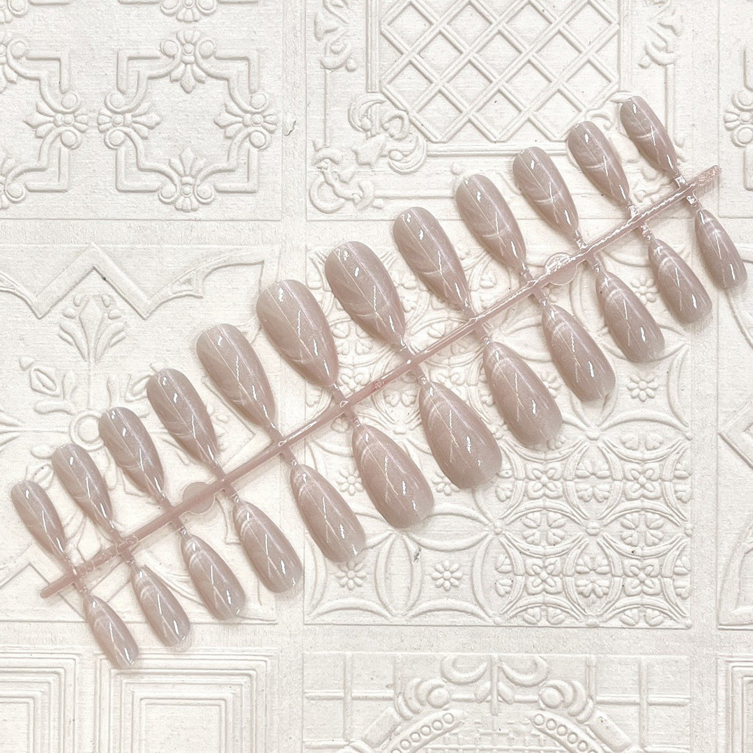 Glossy Elegant Almond-Shaped Press-On Nails Kalsten