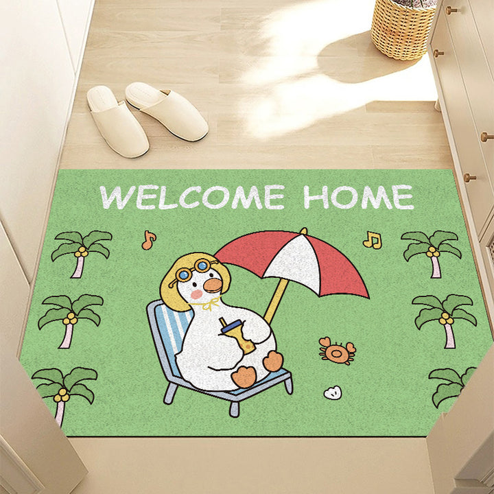 Cartoon-Themed Welcome Mat