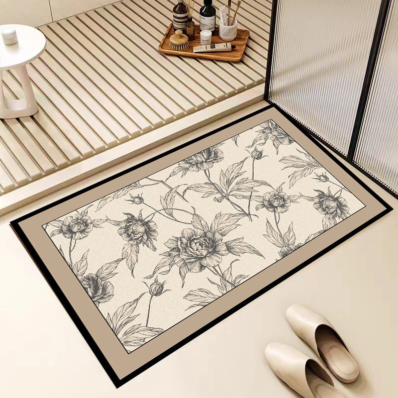 Floral Patterned Bath Mat