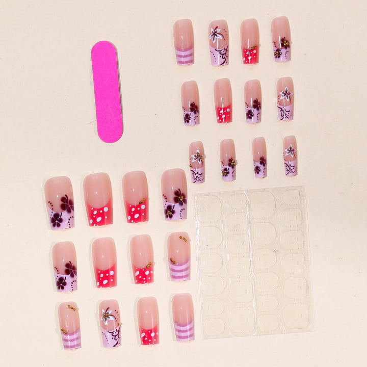 Luxurious Floral 3D Acrylic Nail Art Extensions Kalsten