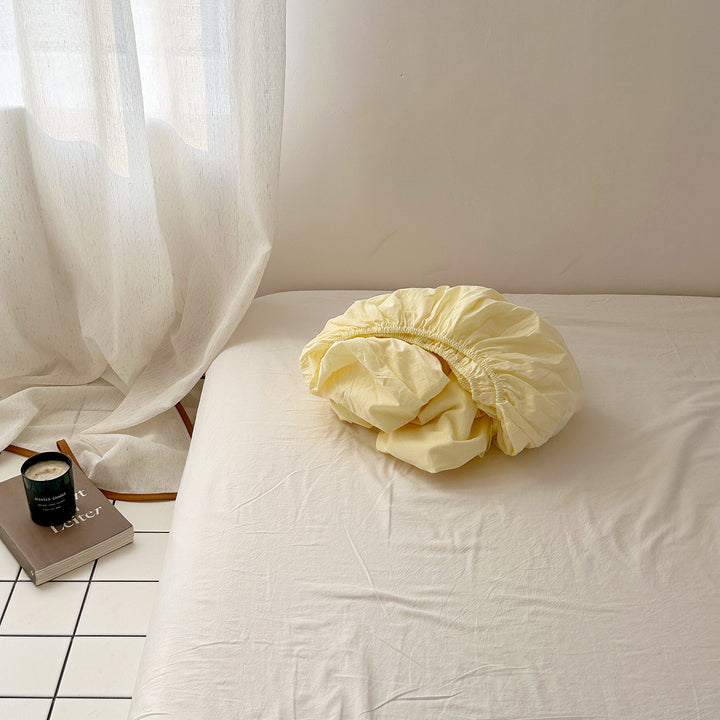 Cotton-linen pillowcase with hidden zipper