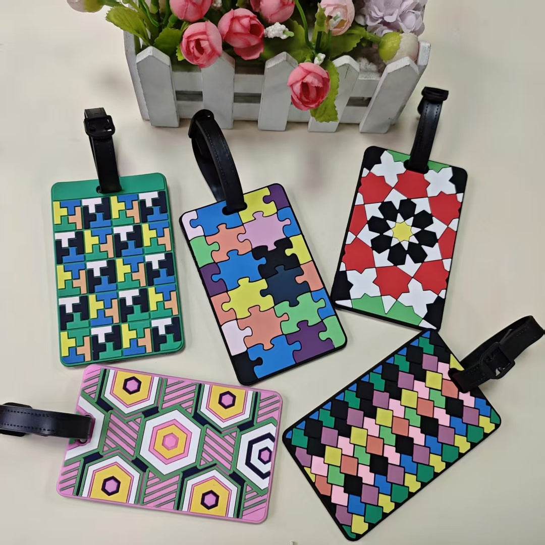 Unisex Geometric Patterned Luggage Identifier Kalsten