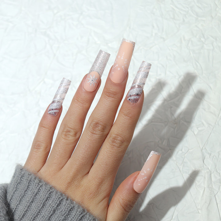 Elegant Long Press-On Nail Art Kalsten