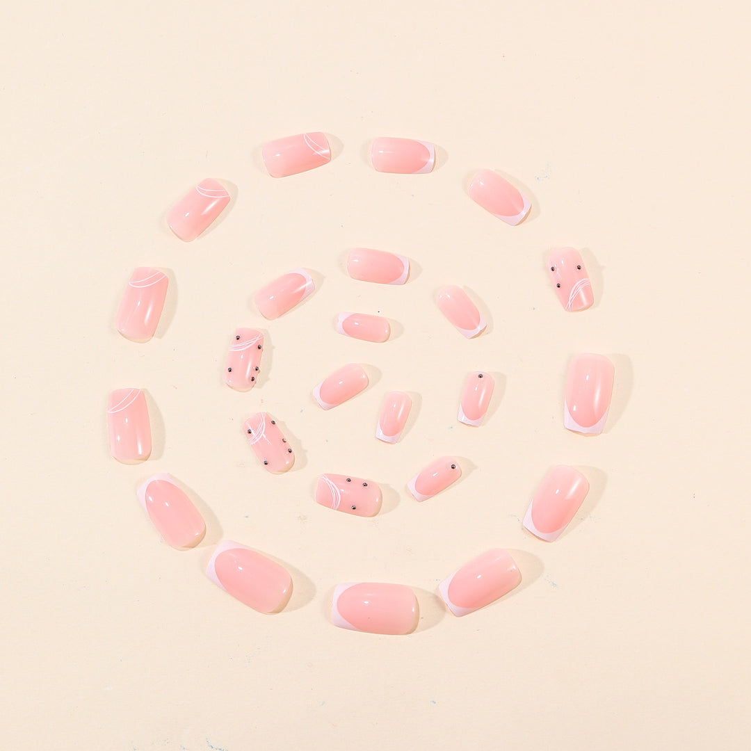 Elegant French Tip Nail Art Set Kalsten