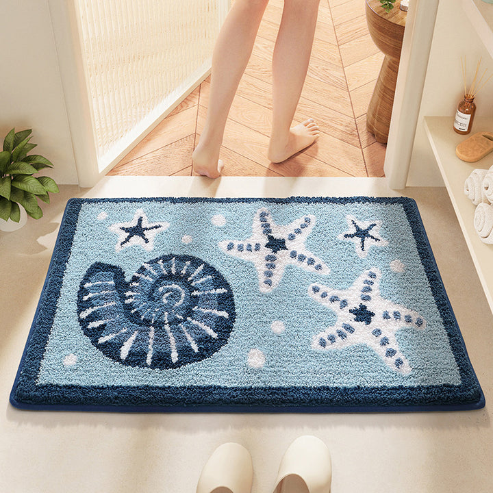 Unisex Coastal-Themed Bath Mat Kalsten