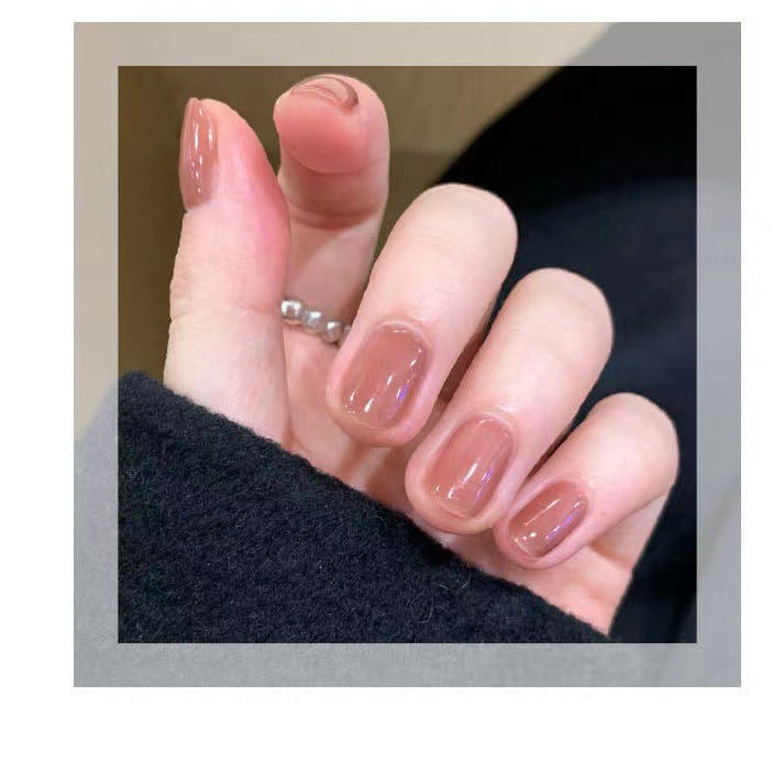 Natural Glossy Nail Enhancements