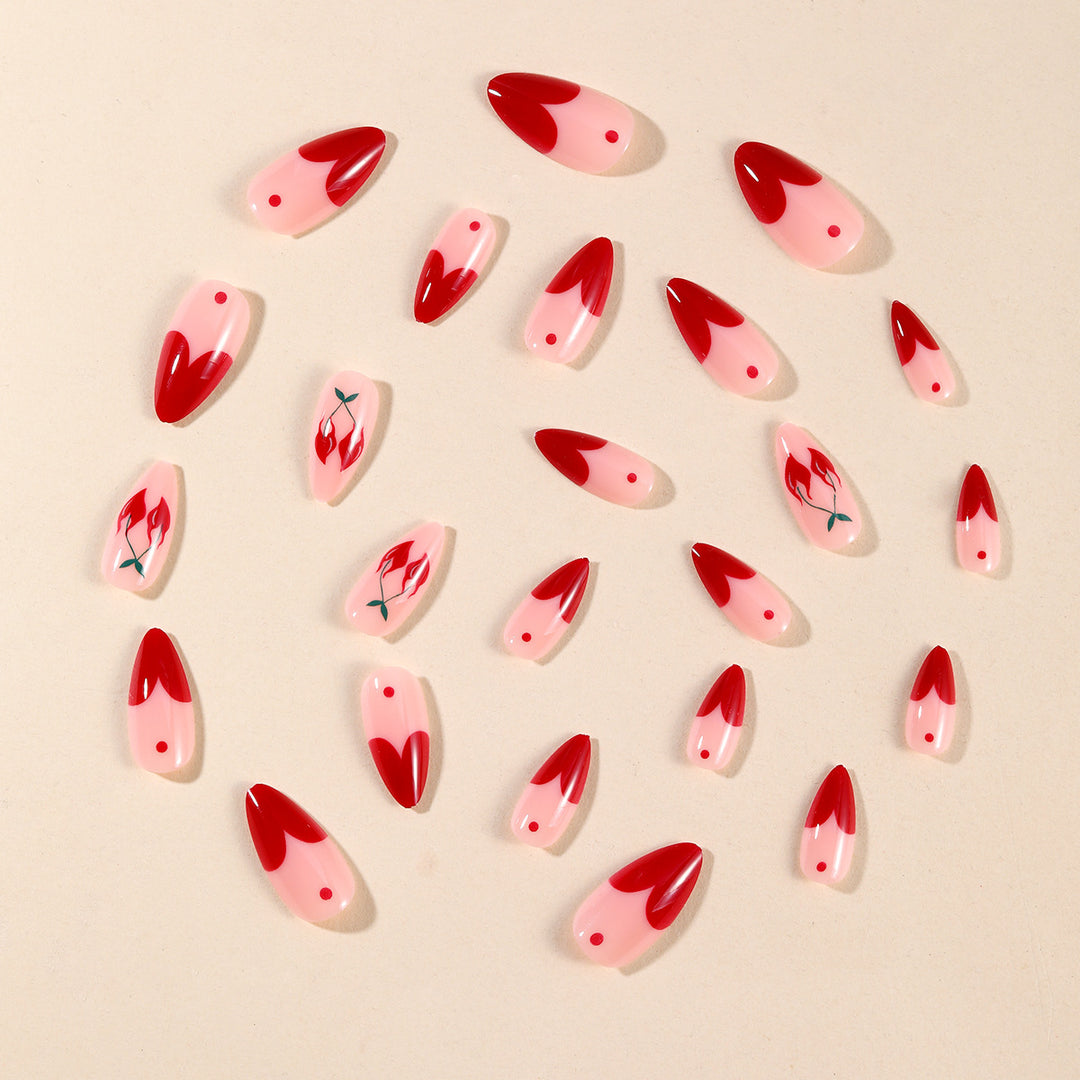 Floral Heart-Shaped Nail Art Set Kalsten