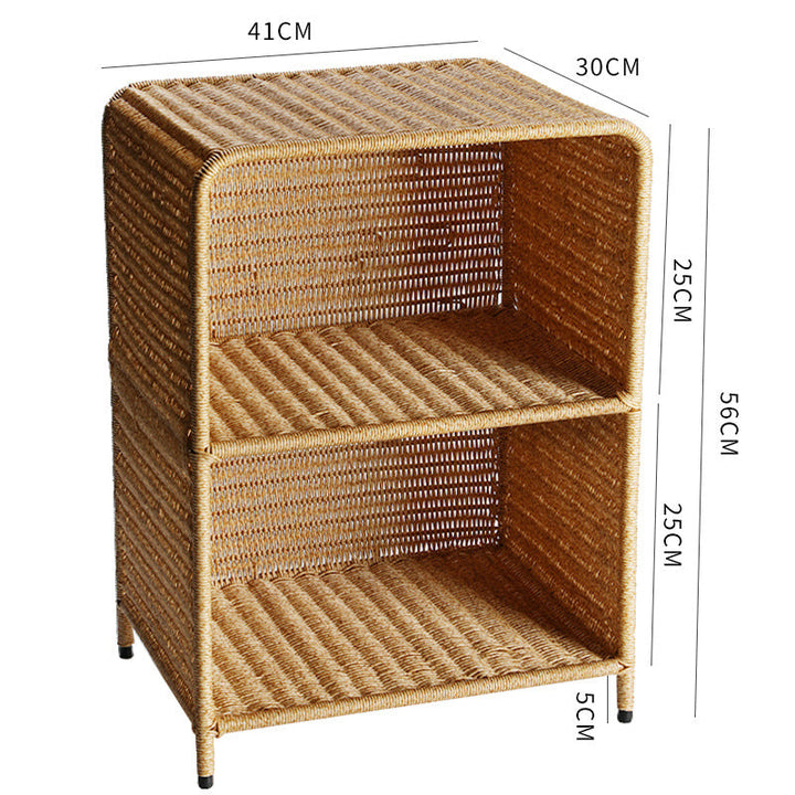 Natural Woven Open Shelf Storage Unit Kalsten