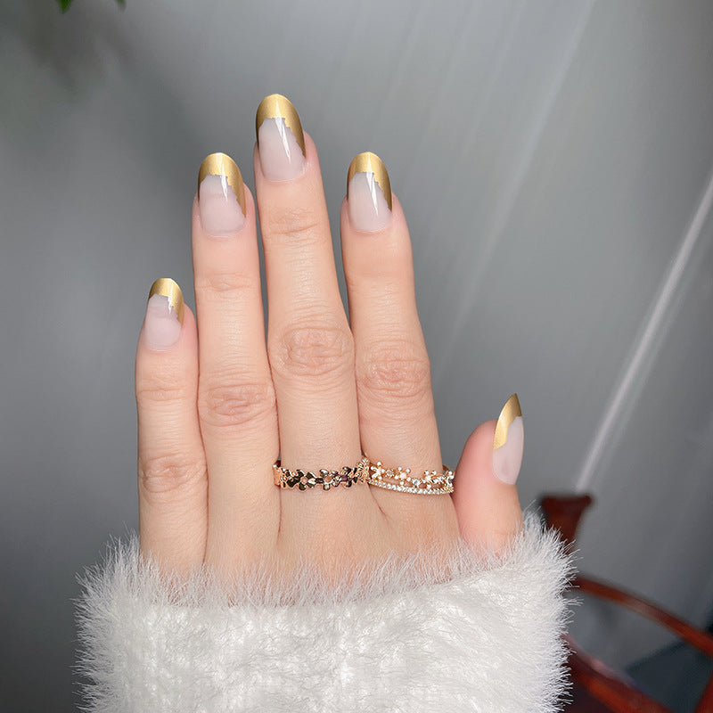 Elegant French Tip Gel Nail Extensions Kalsten