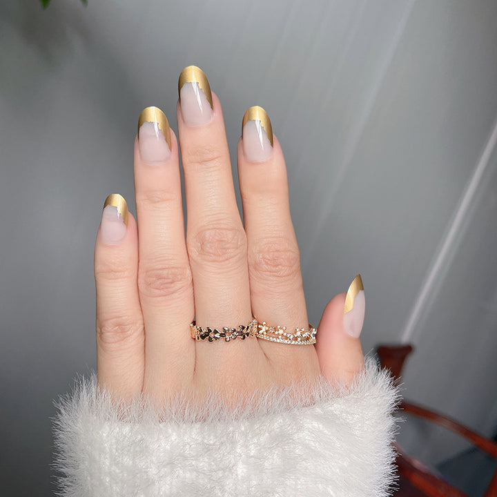 Elegant French Tip Gel Nail Extensions Kalsten