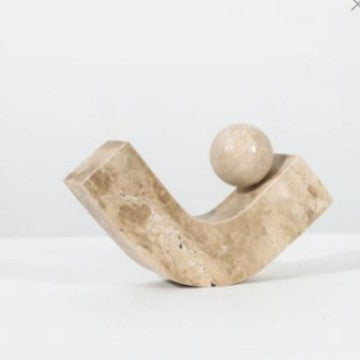 Abstract Concrete Rainbow Sculpture