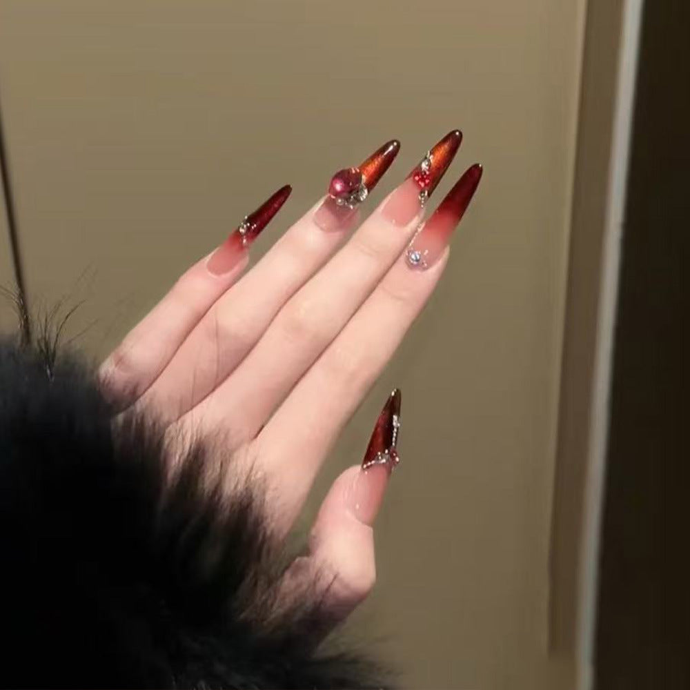 Artificial nails with glamorous rhinestone decorations Kalsten