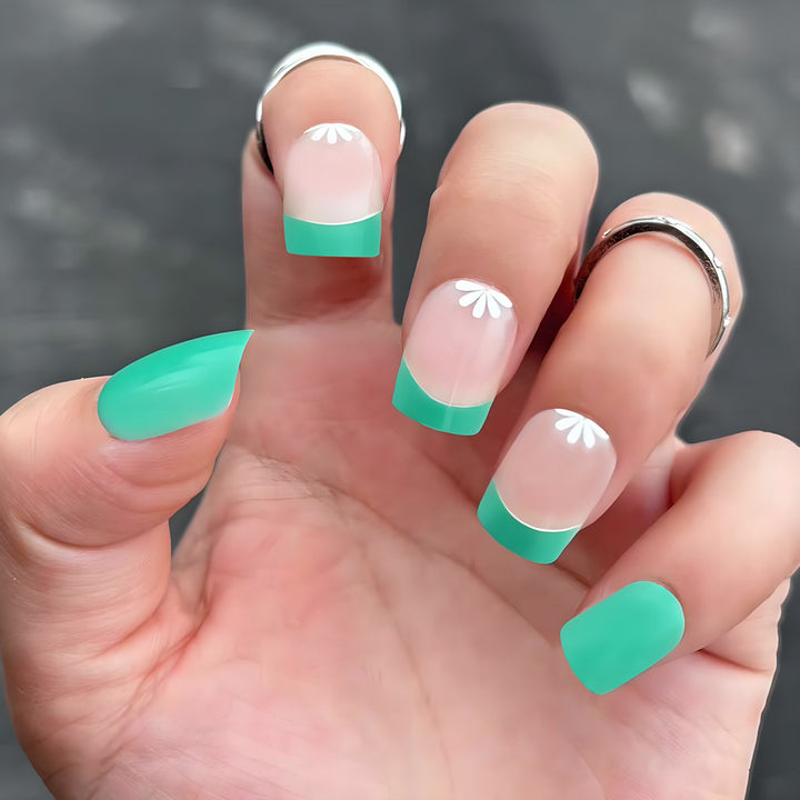 Elegant Floral Design Press-On Nail Set Kalsten